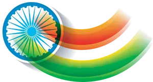 Indian Flag Wave Graphic PNG Image