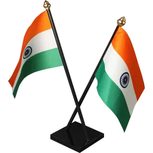 Indian Flagson Desk Stand PNG Image