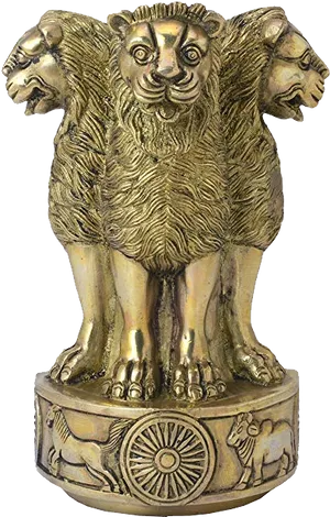 Indian National Emblem Sarnath Lion Capital PNG Image