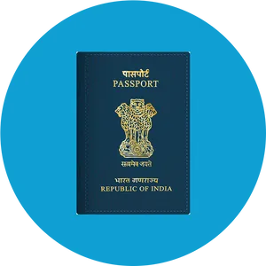 Indian Passport Cover PNG Image