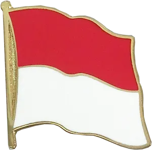 Indonesian Flag Pin Design PNG Image