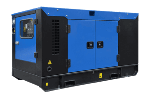 Industrial Blue Diesel Generator PNG image with transparent background
