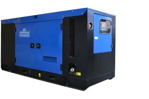 Industrial Diesel Generator Blue PNG Image