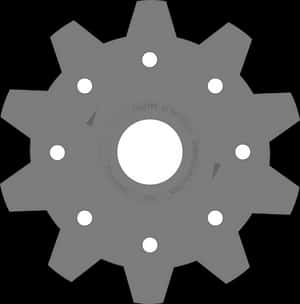 Industrial Gear Graphic PNG image with transparent background
