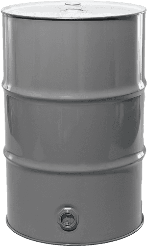 55 Gallon Grey Tight Head Unlined Steel Drum W/nylon - Gray Metal Drum, HD Png Download PNG image with transparent background