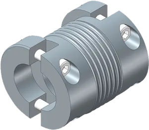 Industrial Mechanical Coupling3 D Model PNG Image