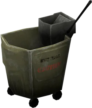 Industrial Mop Bucketwith Wringer PNG Image