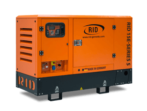 Industrial Orange Diesel Generator PNG image with transparent background