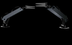 Industrial Robot Arm Silhouette PNG image with transparent background