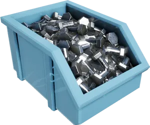 Industrial Screwsin Storage Bin PNG Image