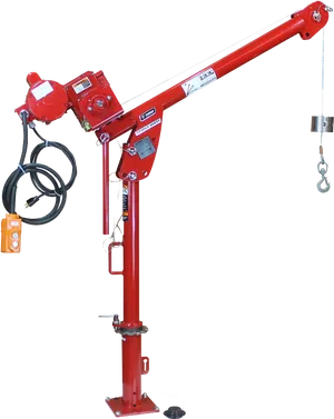 Industrial Shop Crane Isolated PNG Image