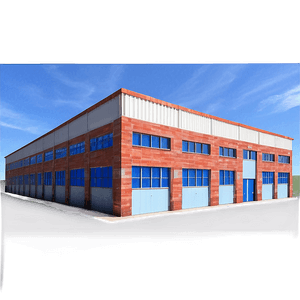 Industrial Warehouse Building PNG icy PNG image with transparent background
