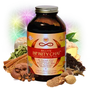 Infinity Chai Supplementand Ingredients PNG Image