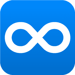 Infinity Symbol Blue Background PNG image with transparent background