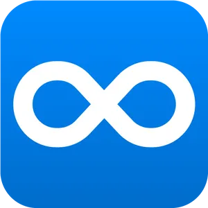 Infinity Symbol Blue Background PNG Image