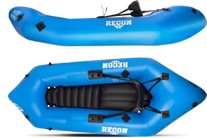 Inflatable Blue Raft Recon Model PNG Image