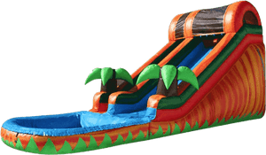 Tropical Water Slide 14ft - Water Slide, HD Png Download PNG with transparent background