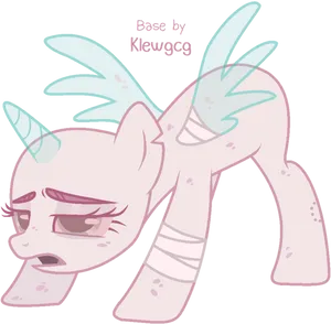 Injured Unicorn M L P Base PNG Image