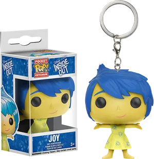 Inside Out Joy Funko Pop Keychain PNG Image