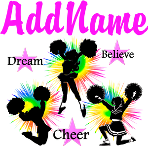 Inspirational Cheerleading Silhouettes PNG image with transparent background