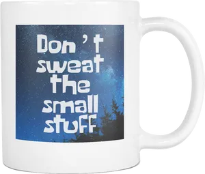 Inspirational Sky Mug Design PNG Image