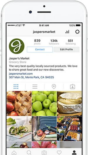 Instagram Grocery Store Profile Screenshot PNG Image