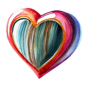 Instagram Heart Watercolor Png Mcs PNG Image