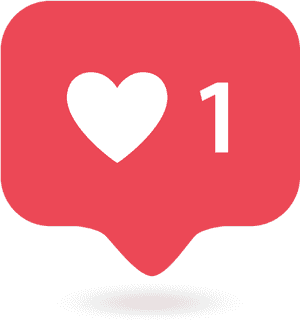 Instagram Like Notification Icon PNG image with transparent background