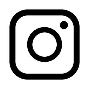 Instagram Logo Blackand White PNG Image