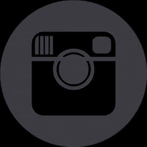 Instagram Logo Blackand White PNG with transparent background