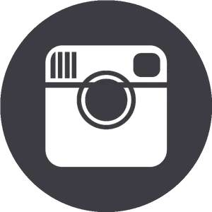 Instagram Logo Blackand White PNG Image