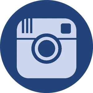 Instagram Logo Blue Circle PNG Image