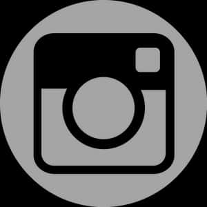Instagram Logo Monochrome PNG with transparent background