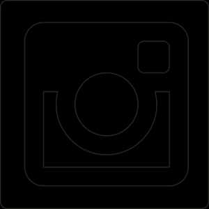 Instagram Logo Outline PNG image with transparent background