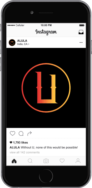 Instagram Post A L U L A Logo PNG image with transparent background
