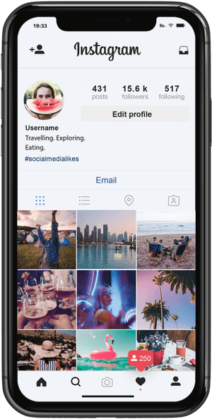 Instagram Profile Travel Influencer PNG image with transparent background