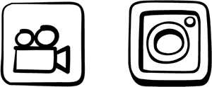 Instagram Video Photo Icons PNG image with transparent background