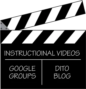 Instructional Videos Clapperboard Graphic PNG Image