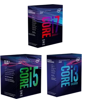 Intel Core Processor Boxes PNG Image