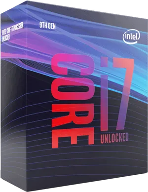 Intel Corei79th Gen Processor Box PNG Image