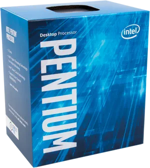 Intel Pentium Desktop Processor Box PNG Image