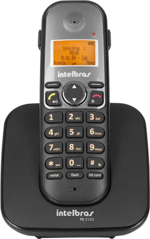 Intelbras Cordless Phone Docked PNG Image