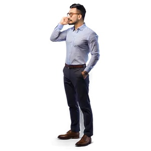 Intellectual Male Pose Png Xwx33 PNG Image