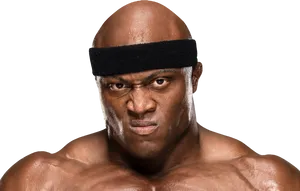 Intense Athlete Portrait PNG Image