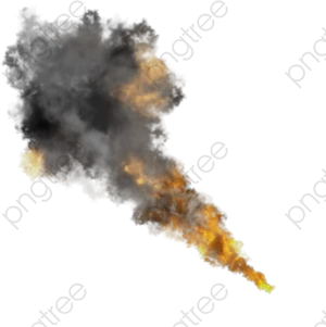 Intense_ Flame_ Smoke_ Against_ Dark_ Background PNG Image