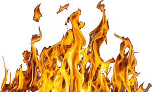 Intense Flames Transparent Background PNG Image