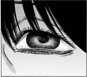 Intense_ Gaze_ Manga_ Style_ Eye PNG image with transparent background
