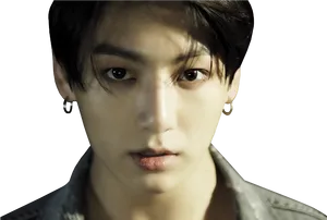 Intense_ Gaze_ Portrait_ Jungkook PNG Image