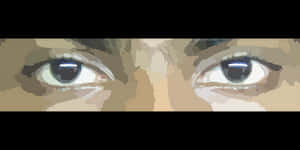 Intense_ Gaze_ Vector_ Art PNG image with transparent background