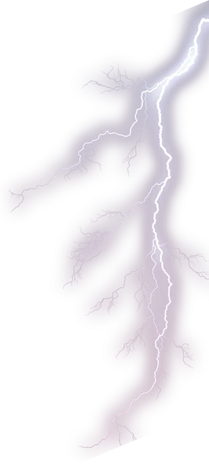 Intense Lightning Strike Illustration PNG Image